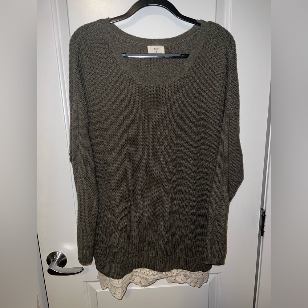 Green Pins & Needles Sweater